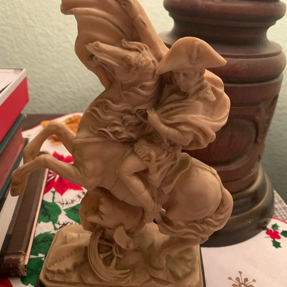 Vintage Italy sculpture Napoleon ivory alabaster bust - Picture 2 of 7